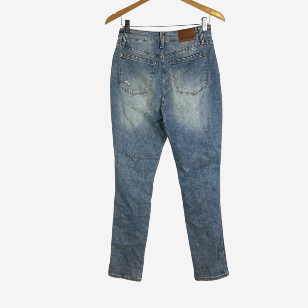 Judy Blue Jeans 7/28 High Waist Patch Pocket & Destroy Boyfriend Denim 88825 - Picture 6 of 16